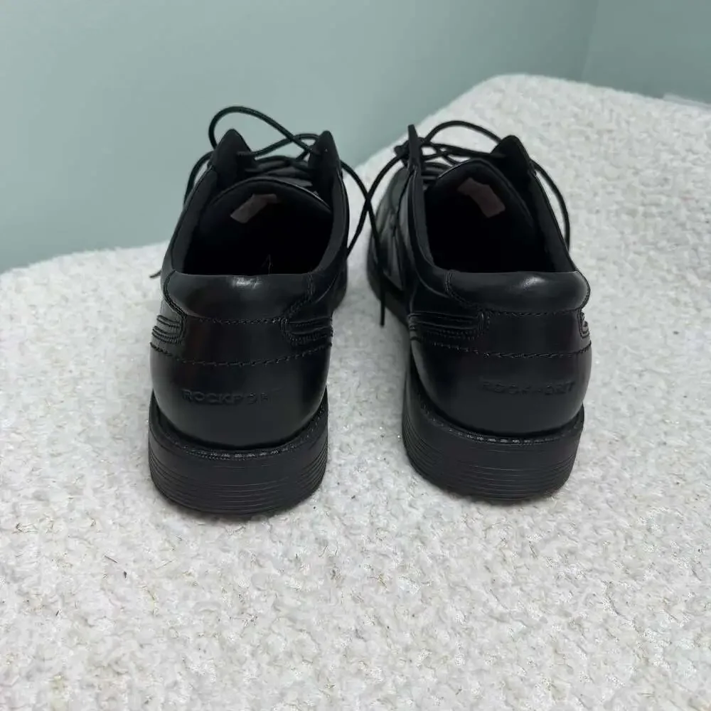 Rockport Mens Leather Apron Toe Lace-Up Dress Shoes Black A13013 SIZE 17 Big Man